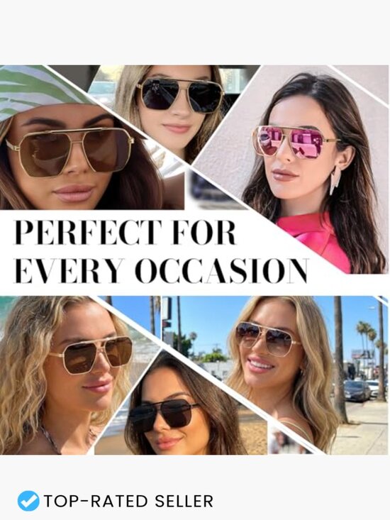 Polarized Aviator Sunglasses Classic Double Bridge Tangle Free Driving Travel main image 4